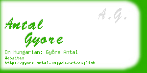 antal gyore business card